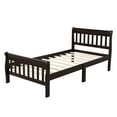 thumbnail image 5 of Wood Platform Bed Twin Bed Frame Panel Bed Mattress Foundation Sleigh Bed With Headboard/Footboard/Wood Slat Support, 5 of 9