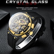 MINI FOCUS MF0402G Stylish Men Quartz Watch Multifunctional Business Casual Wristwatch 30M Waterproof/Calendar/Luminous/Hour-Minute-Second Display