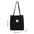 thumbnail image 3 of Bolso de mano de pana para mujer, Bolso plegable de moda, Bolso estético ligero, 3 of 5