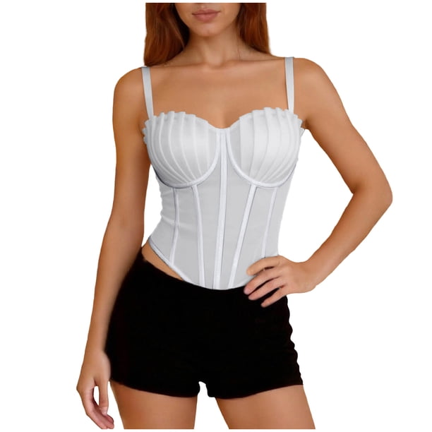 Tops de Verano de Mujer Casual sin Mangas Color Bloqueado Ombligo Expuesto Y Cintura Tops de Verano Sueltos