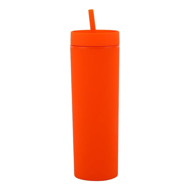 Vaso ZENMELE con tapa y pajita, 16 oz, doble vaso transparente, recto, para sorber, para verano, deportivo, sencillo