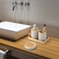 thumbnail image 1 of Juego de Accesorios de Baño Soledad 4 Piezas Dispensador de Loción Jabón Beige, 1 of 10