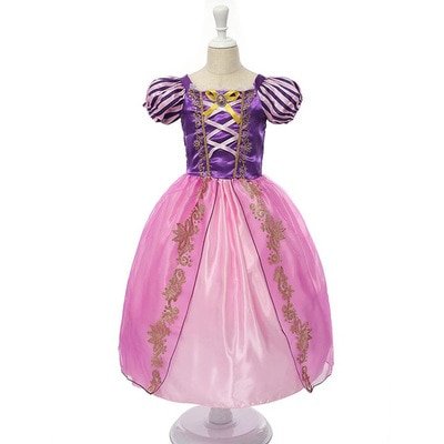Disney Princess Dress 2023 Girl Mirabel Isabela Elsa Anna Costume Kid Birthday Party Clothes Halloween Cosplay Encanto Frozen1/25T (120) Gao Jinjia LED