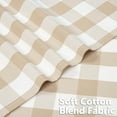 thumbnail image 6 of Plaid Gingham Window Curtains, Set of 2, Taupe/White, 27"W x 30"L, 6 of 7
