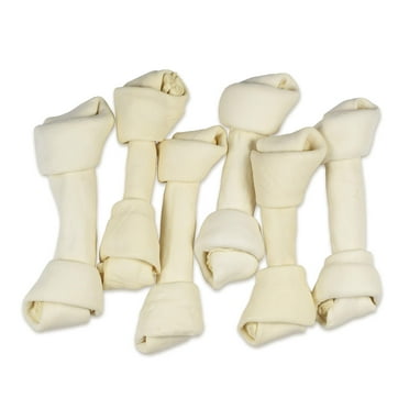 HotSpot Pets 8-9 Inch Large Rawhide Dog Chew Bones - Made from Grass Fed Brazilian Cows (10 Pack)