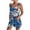 Blue, variant on Kmdttou 2025 New Fashion Women's Summer Comfortable Casual Suspender Printing Shorts Pocket Jumpsuit Shorts with Pockets Clothes on Clearance!