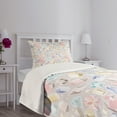 thumbnail image 5 of Ambesonne Pastel Quilted Bedspread Set 2 Pcs, Colorful Vivid, Twin Size, Multicolor, 5 of 6