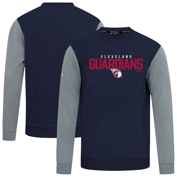 Men's Levelwear Navy Cleveland Guardians Throwback Ultimate Carve Sweatshirt