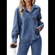 thumbnail image 1 of Camisa Vaquera de Gran Tamaño para Mujer, Chaqueta Vaquera, Moda de Otoño 2025, Camisas con Botones, Blusas de Larga, Chaquetas de Moda Azul XS, 1 of 9