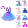 thumbnail image 4 of Tiijoy Girls Sleeveless Princess Dress Scale Print Bow Tutu Dress Headband Set, Sizes 7-8, 4 of 4