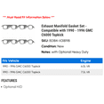 thumbnail image 2 of Exhaust Manifold Gasket Set - Compatible with 1990 - 1996 GMC C6000 Topkick 1991 1992 1993 1994 1995, 2 of 2