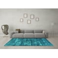 thumbnail image 3 of Ahgly Company Indoor Rectangle Oriental Turquoise Blue Industrial Area Rugs, 2' x 5', 3 of 4