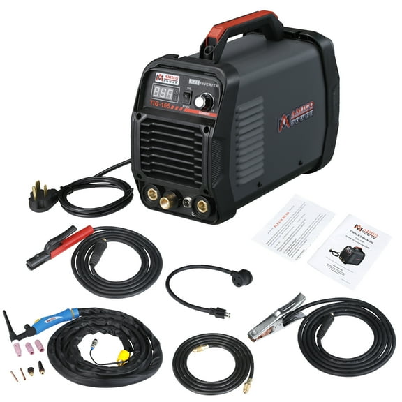 TIG-165, 160 Amp High Frequency Start TIG Torch Stick Welder, 115V & 230V Dual Voltage Welding Soldering Machine