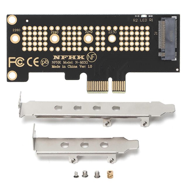 Carte adaptateur PCIE vers NVME NGFF M.2 SSD, convertisseur de disque dur pour SSDPCIEx1 2230/2242/2260/2280