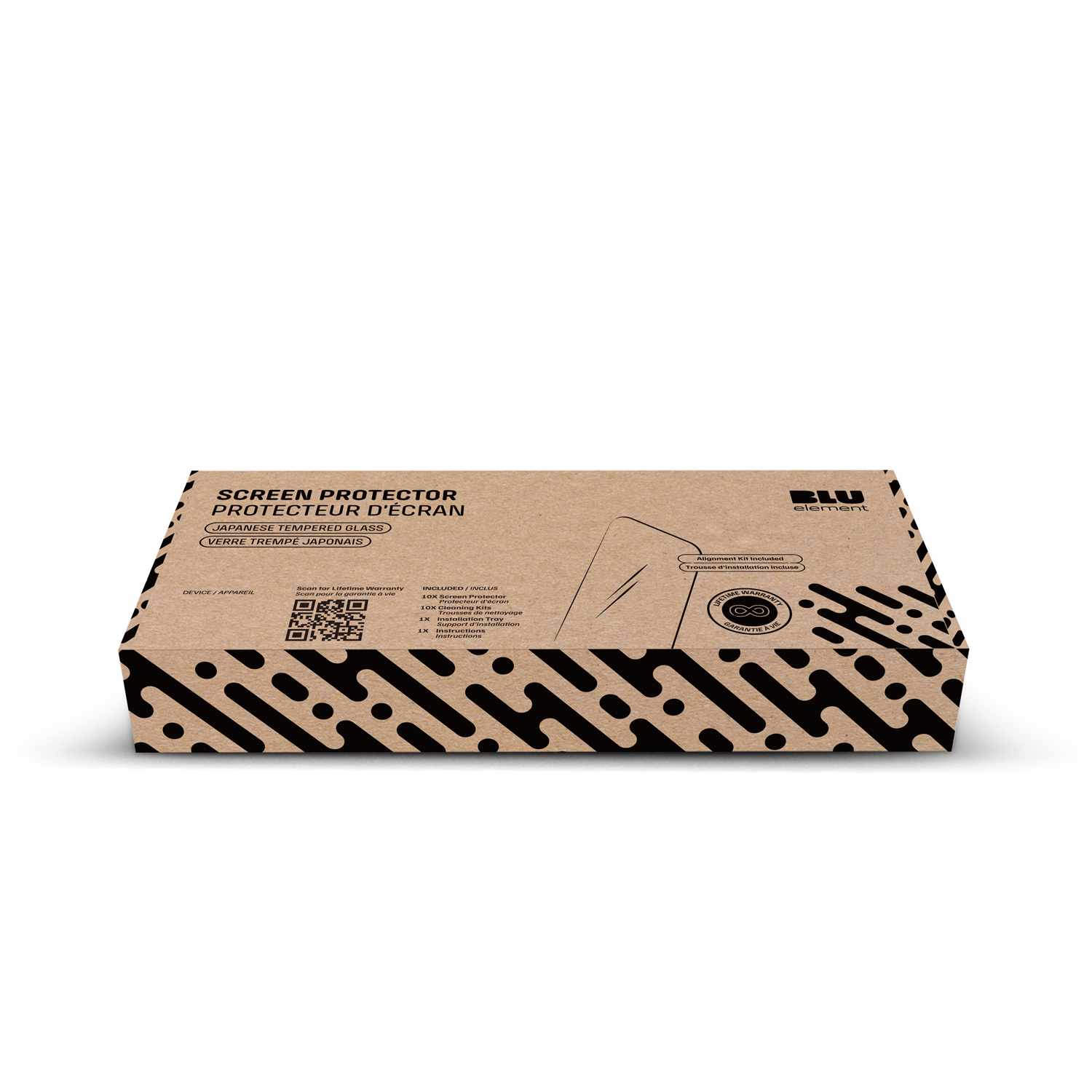 Blu Element Protecteur D'ecran en Verre Trempé BULK Pack 10 pour iPhone 17/iPhone 16 Pro in Bulk Packaging