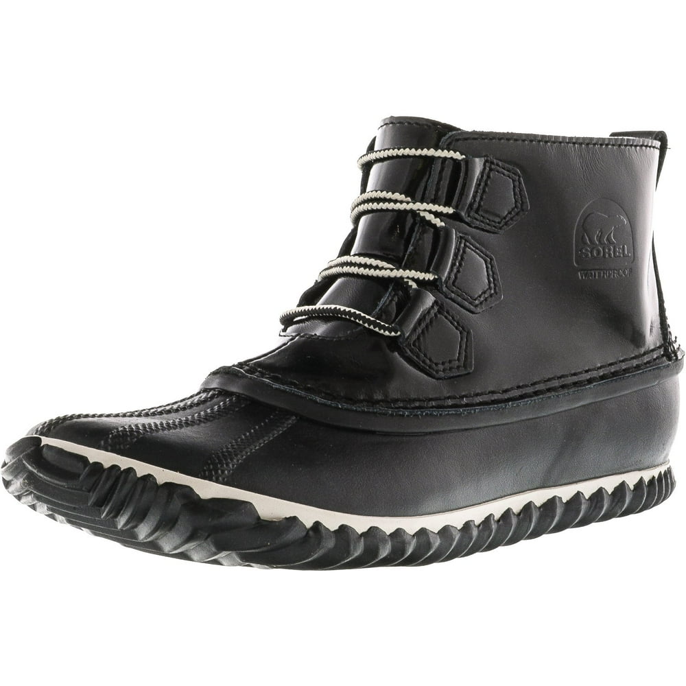 sorel women's out n about leather rain snow boot