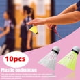 thumbnail image 2 of Durable Plastic Nylon Badminton Shuttlecocks 10-Pack for Outdoor Training and Matches, 2 of 6