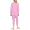 thumbnail image 3 of Stretch Is Comfort Oh so Soft Youth Girl's Set Long Sleeve Crew and Leggings Light Pink Small, 3 of 6