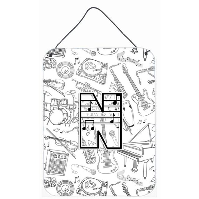 Carolines Treasures CJ2007-NDS1216 Letter N Musical Note Letters Wall and Door Hanging Prints