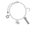 thumbnail image 2 of Delight Jewelry Silvertone Small ''Coach'' Heart Silvertone Dream Big Charm Bracelet, 7.5+2" Extender, 2 of 4