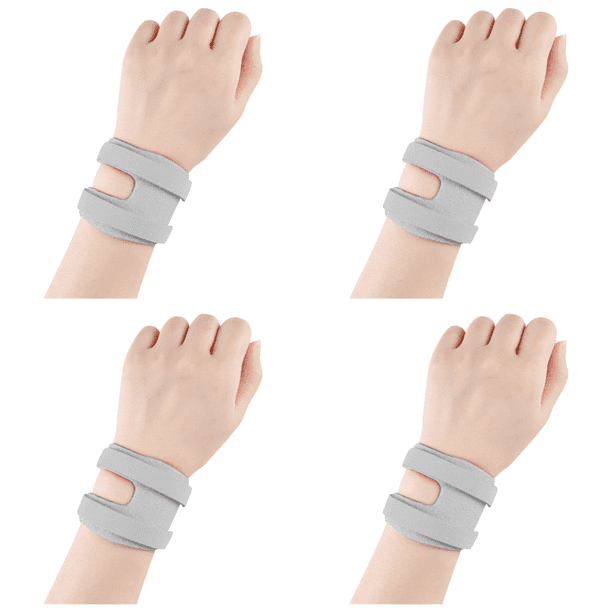 Muñequera Ajustable Correa Soporte Muñeca Antideslizante para Hombres Y Mujeres (gris Izquierdo)