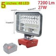 thumbnail image 2 of ZheElen Lampe de Travail Portable Réutilisable Protection contre les Surintensités Camping Randonnée Pêche Lampe d'Urgence Auto Remplacement pour 18v m18 5 Pouces, 2 of 6