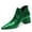 Dark Green, variant on Women Sexy Pointed Toe Ankle Booties Chunky Low Heel Short Boots Pull On Elastic Daily Outdoor Shoes Size 7 Red