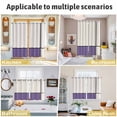 thumbnail image 6 of Farmhouse Purple Kitchen Curtains 84 Inch Length, Modern Abstract Geometric Stripes Art Grommet Top Bedroom Living Room Curtains, Light Filtering Cafe Curtain Drapes 2 Panels Set 84''x84'', 6 of 9