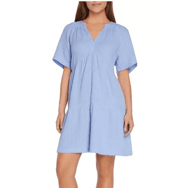 Gap Gauze Dress Large Blue
