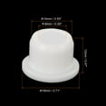 thumbnail image 2 of Uxcell Silicone Rubber Hole Plug Soft Flexible Stopper for 13-14mm Hole White 12 Pieces, 2 of 5