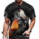 thumbnail image 2 of Ropa Masculina Cool King Rooster Hunting Camiseta Para Hombres 2022 Verano 3D Print Animal Cock Hip Hop Streetwear Casual O-neck Tops Teespangjing, 2 of 4