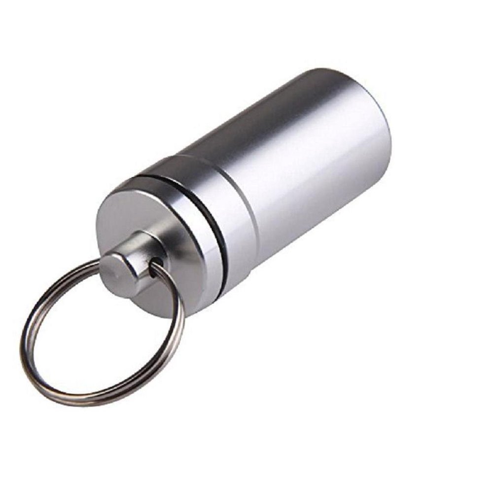 Diny Home & Style Aluminum Keychain Pill Holder Clip Onto Keys