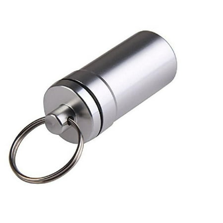 Aluminum Keychain Pill Holder - Clip Onto Keys, Handbags, Belts Backpacks and (Best Keychain Pill Holder)
