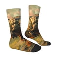 thumbnail image 4 of Yiaed Realistic Style Forest Dinosaur Print Great elasticity Crew Socks Sports socks for Men and Women, 4 of 5