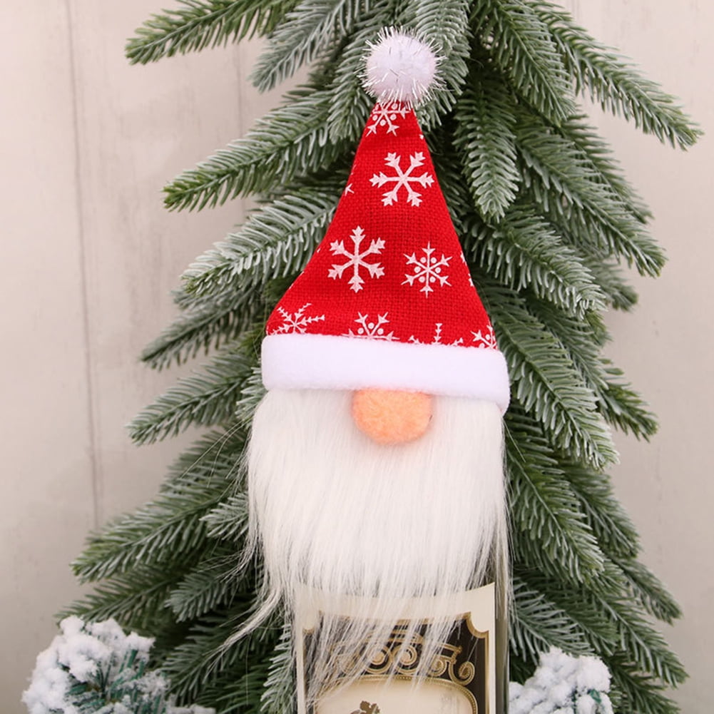 Details about   1Pc Christmas Santa Gnome Wine Champagne Bottle Cover Cap Party Holiday Decor 