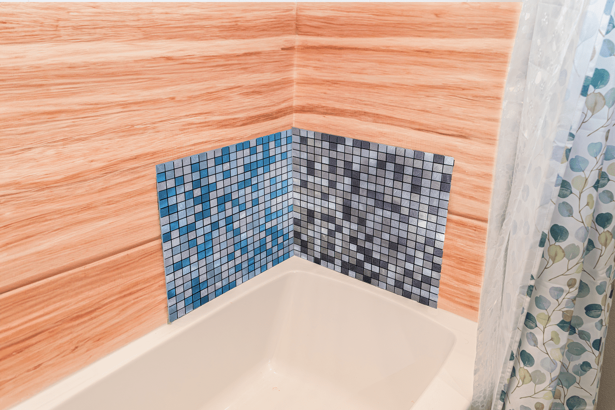 Grey peel and stick aluminum backsplash wall tiles self adhesive aluminum tiles (10-sheet)