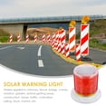 thumbnail image 3 of MasteelfCA 1pc Solar Warning Light Solar Light Signal Light Strobe Barricade Lamp (Flange Base Type, Red), 3 of 7