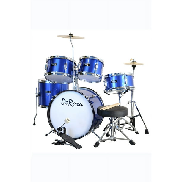 De Rosa USA 5 Piece 16 Kid's Junior Drum Set Complete