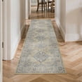 thumbnail image 3 of Washable Kitchen Runner Rug 2x6 ft Non-Slip Low-Profile Soft Vintage Distressed Medallion Oriental Design for Kitchen, Entryway, Hallway, Laundry, Bedroom, 3 of 6