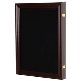 Perfect Cases Basketball Display Case - Rectangle With 99% UV Protection Glass, Cherry Wood Molding, Includes Holder