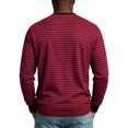 thumbnail image 5 of Henley Shirts for Men Long Sleeve Casual Stripe Tops Lightweight Long Sleeve V Neck Tshirts Moisture Wicking Casual Daily Fall Solid Versatile for Street Fashion Business Work, 5 of 7