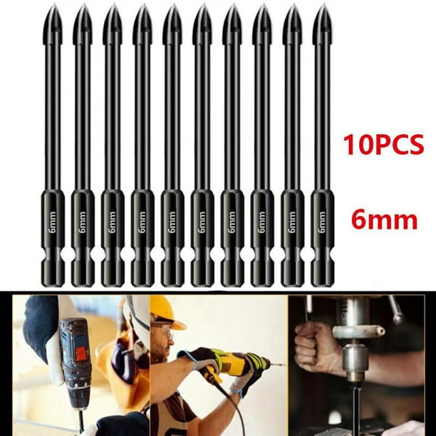 MYG 10x 6mm Tile Porcelain Drill Bit Marble Ceramic Glass Brick