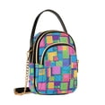 thumbnail image 7 of FORMRS Crossbody Bag for Women Quilted Travel Shoulder Cell Phone Purse with Chain Strap Handbag, Colorful Geometric Pattern, 7 of 7