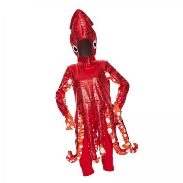 Disfraz de cosplay,Disfraz de calamar Disfraz de pulpo adulto Lindo,Disfraz de cosplay,disfraz de mono rojo de calamar,Accesorios para disfraces de Halloween para adultos,Hombres Mujeres