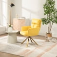 thumbnail image 3 of Cozy Accent Chair Swivel Home Office Chair Upholstered Living Chair Ergonomic Design Stylish Single Sofa Chair with Durable Metal Legs for Club,Home,Office, 3 of 6
