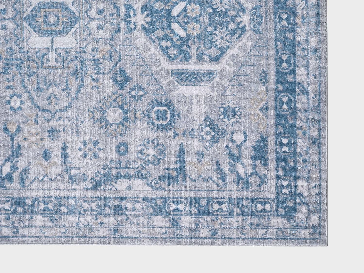 Rug Ease Tapis Abril gris et bleu