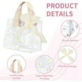 thumbnail image 3 of CEYAZYE 10 Pcs Clear Gift Bags with Handles, Party Favor Reusable Transparent PVC Flower Tote Bag Including Greeting Cards and Ribbon, Ideal for Party Shower Wedding Birthday Shopping (Beige), 3 of 14