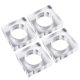 thumbnail image 5 of Transparent Napkin Rings Acrylic Square Napkin Rings for Wedding 4Pcs, 5 of 5