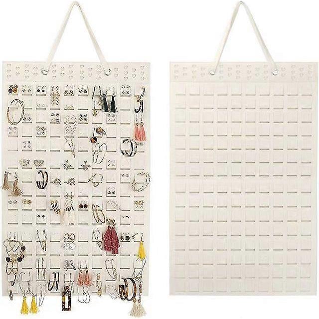 Bolsa de fieltro para colgar pendientes Yuxing organizador para el hogar color blanco cremoso