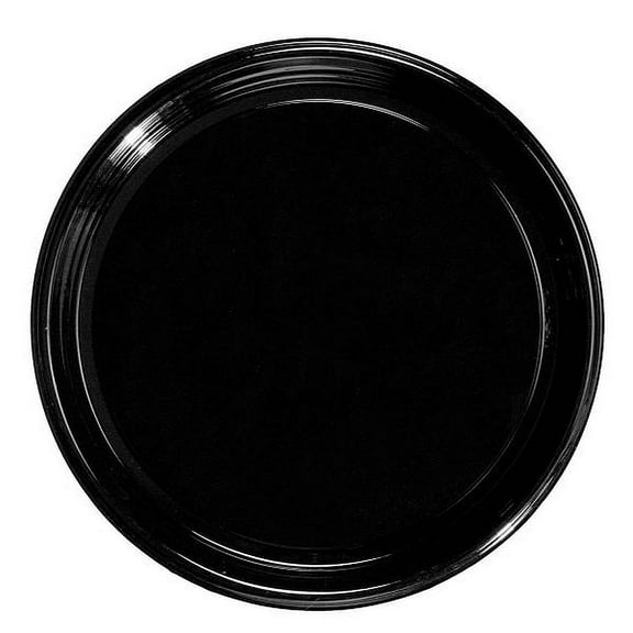 1 - Party Essentials 16" Soft Plastic Flat Tray - Black